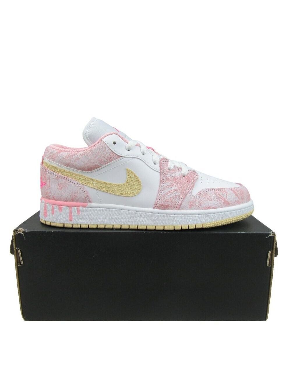 Air Jordan 1 Low Paint Drip GS Size 7Y / Womens 8.5 Sneakers NEW - Picture 1 of 16